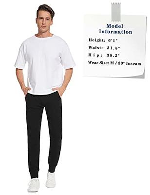 Mens Shorts 3/4 Length Joggers Summer Gym Running Clothes Casual Cotton  Capri Pants Zip Pocket Sweatpants