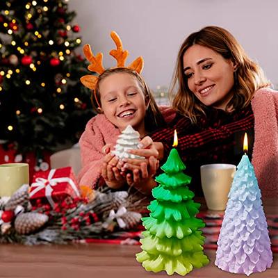 Handmade Baking Tools Candle 3D Christmas Tree Fandant Soap Mould Christmas  Cake Mold Bakeware