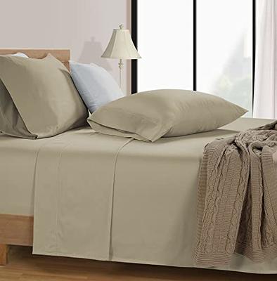 Clara Clark 4 PC Twin Bed in A Bag - Microfiber Bed Sheet Set + Twin Comforter - White