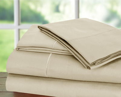 King 800 Thread Count Cotton Rich Sateen Sheet Set Ivory - Color Sense :  Target