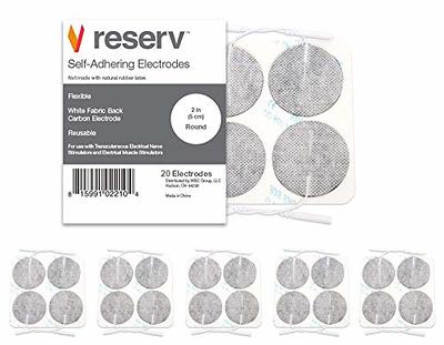 Round Tens Unit Replacement Pads - Reusable, Latex-free Electrodes