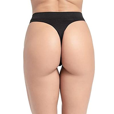  GRANKEE Womens Breathable Seamless Thong Panties No