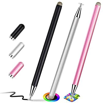 Pen for Tablet, Capacitive Disc Tip Stylus Pencil & Magnetic Cap Compatible  with All Touch Screens, Pens for Apple iPad pro/5/6/7/8th/iPhone, Samsung