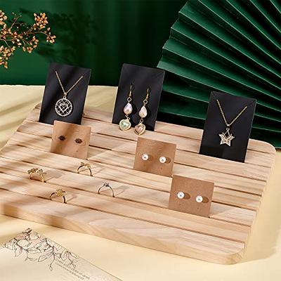 PH PandaHall Jewelry Display Stand Earring Necklace Display Holder 13x9  Inch Wood Business Card Holder Jewelry Organizer Table Displays for Selling  Earring Showing Jewelry Displaying - Yahoo Shopping