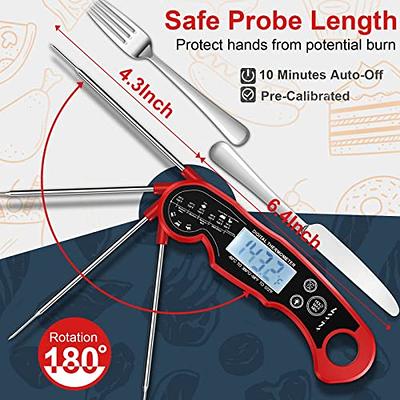 Instant Read Meat Thermometer for Grill and Cooking. Best Waterproof Ultra  Fast Thermometer with Backlight & Calibration. Digital Food Probe for  Kitchen, Outdoor Grilling and BBQ! - Yahoo Shopping