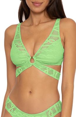 Crochet Lace Bralette in Neon Lime