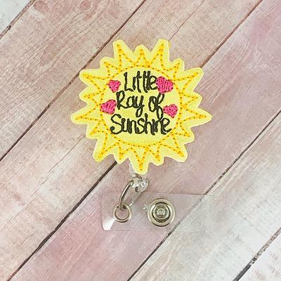 Little Ray Of Sunshine Badge Reel, Summer Holder, Lanyard, Retractable Id  Pull, Sun Reel - Yahoo Shopping