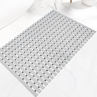 Non Slip Bathtub Mat,Anti Slip Shower Mat,Fast Drying Bath Tub Mats,Foot  Scrubber Mat,Anti Slip Mat for Tub,Floor,Bathroom,Home,Kitchen,Hotel (Grey