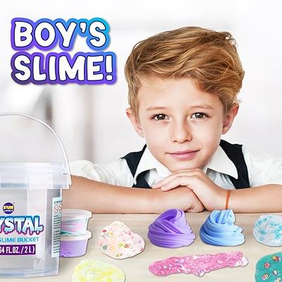 4 LB Huge Glassy Clear Slime Bucket Toy for Kids, FunKidz 64 FL OZ Premade  Big Crystal Slime Pack Gift with 29 Sets Add-ins Jumbo Slime Kit for Girls