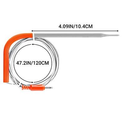 INKBIRD Grill Thermometer Replacement Colored Probes 4-Pack Set for INKBIRD  Thermometer, 47 Inches Stainless Probes Only Compatible with IBBQ-4BW