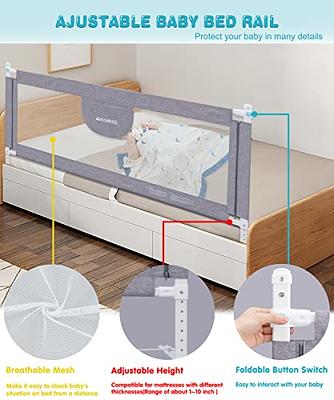 MBQMBSS 73 Bed Rails for Toddlers, Twin Bed Rails for Toddlers, Baby Bed  Rail Guard for