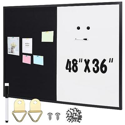 Yeaqee Framed Bulletin Board 48 x 36 Inch Black Large Cork Bulletin Dry  Erase Combo Board, Magnetic Presentation Whiteboard Bulletin Combination  Board Wall Mounted Notice Board for Home Office School - Yahoo Shopping