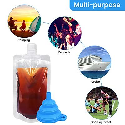 10-Pack Plastic Bottles, 8 Oz Concealable & Reusable Beverage Bags