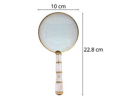 RII Magnifying Glass with Mother of Pearl Handle, Handheld 10x