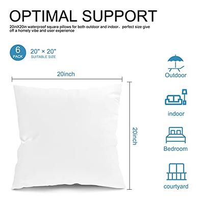 18x18 Inches Outdoor Pillow Inserts Set of 2, Waterproof Decorative Throw Pillows  Insert, Square Pillow Form for Patio, Furniture, 