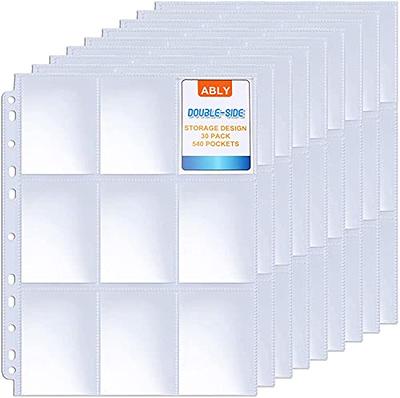 ABLY 540 Pockets Double-Sided Trading Card Pages Sleeves 9-Pocket