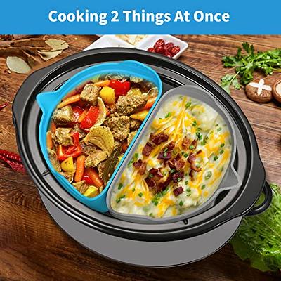  2 Pack Silicone Slow Cooker Liners,Reusable Cooking Bags Fit  6-7 Quarts Crockpot,Leakproof & Dishwasher Safe Cooking Liners for Oval or  Round Pot(Pink+Grey): Home & Kitchen