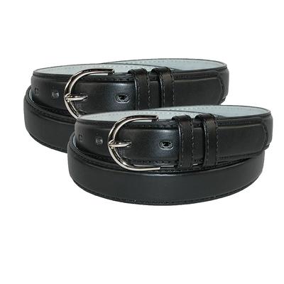 CTM Women's 3 Piece Skinny Western Belt, Xlarge, Black