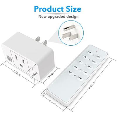 433.92MHZ RF Wireless Remote Control Power Outlet Light Switch