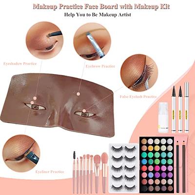Makeup Practice Face 3D Realistic Eye Painting Practice Plastic Face  Silicone Makeup Practice Board Face Eyes Makeup Mannequin for Makeup  Artists and