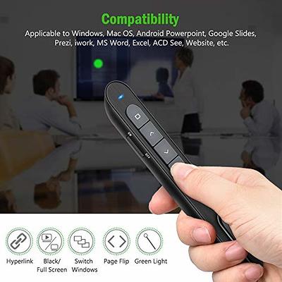 Zoxkoy PowerPoint Remote Presentation Clicker - Wireless Presenter Clicker  with Pointer & USB - PPT Slide Advancer