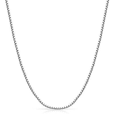 NIMOCO 925 Sterling Silver Chain Necklace for Women Men 1.5mm Dainty  Adjustable Long Thin Silver Snake Chain Necklaces Box Chains Bulk Silver  Chain Silver Rope Chain 16-22 Inch - Yahoo Shopping