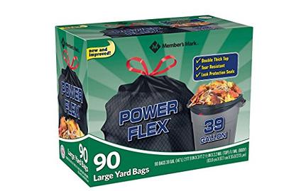 Member's Mark Power Flex Tall Kitchen Drawstring Bags (13 Gallon, 200 Count) Lavender Scent