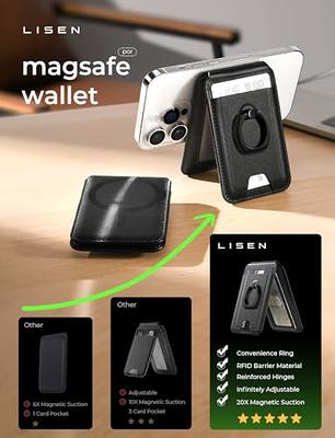LISEN for Magsafe Wallet for iPhone 15,Strongest Magnetic iPhone