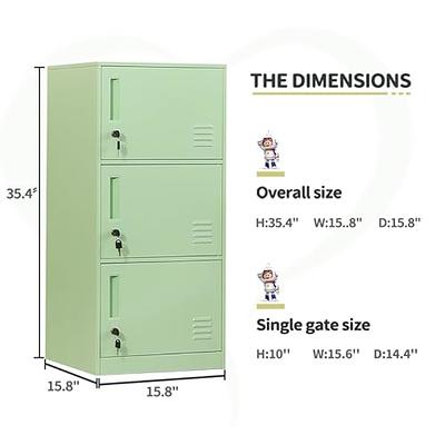 2 Door Vertical Stackable Storage Cabinet with Lock Metal Loker