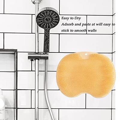 Wall-mounted Back Washer - Foot Massage Pad And Shower Foot Back Washer  With Silicone Bath Brush And Suction Cup