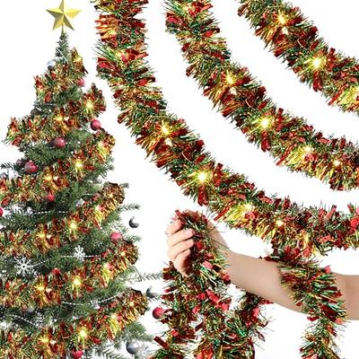  33 Ft Gold/White Tinsel Garlands Christmas Tree