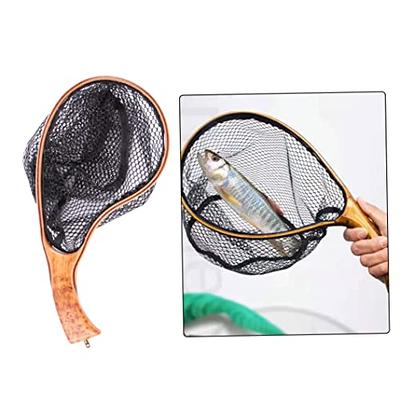 Trout Net Fly Fishing Net Fish Landing Net Landing Catch and Release Net  Wooden Frame Portable Lightweight for Trout Fishing Curved Handle - Yahoo  Shopping