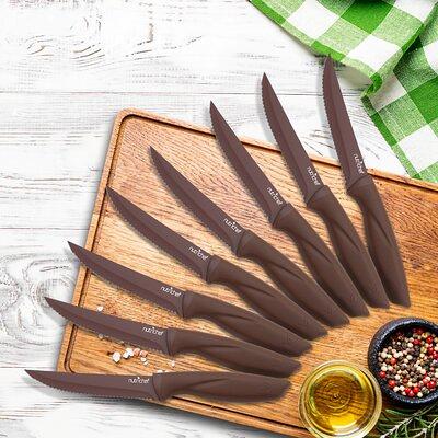 HAUSHOF Steak Knives Set of 4, Sharp Serrated Steak Knives, Premium  Stainless Steel Steak Knife Set with Gift Box, Black Handle - Yahoo Shopping