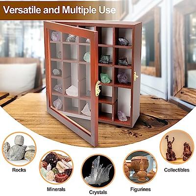 Acrylic Rock Collection Display Case Rock Collection Box for Kids Display  Cases for Collectibles Crystal Display Case Holder Shadow Boxes Display