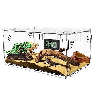 Reptile Terrariums, with Temperature Hygrometer, 15.7x9.9x7.1