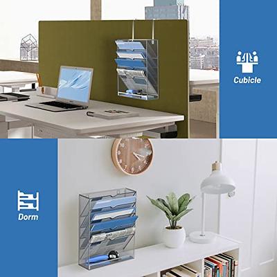 SUPEASY 6-Tier Wall File Organizer with Hooks, Hanging Wall File Holder for  Papers, Folders, Files Clipboard & Magazine Organization Great for Office  Home, Silver - Yahoo Shopping