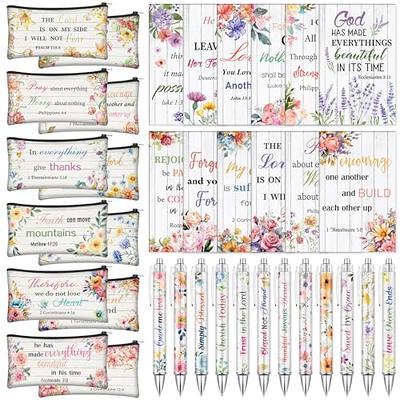 Kosiz 48 Pcs Bible Gifts Set Include 12 Bible Case Bags 12 Motivational  Bible Ballpoint Pens 12 Christian Bible Pocket Notepads 12 Inspirational  Bible Keychain for School Office Church, Gilded Style - Yahoo Shopping