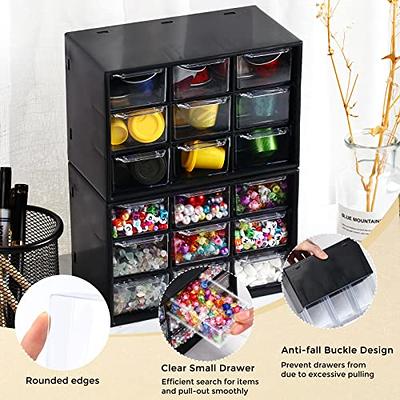 4 Pack Desktop Storage Organizer with 9 Drawers Craft Organizer with Mini Drawers  Plastic Organizers and Storage Drawers for Craft Art Jewelry Cosmetics  Sewing Supplies Storage (Black) - Yahoo Shopping