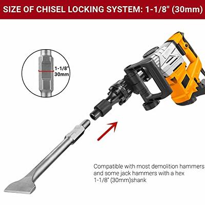 Firecore 2Pcs Hex Shank Scraping Chisel, 1-1/8 Chisel Hex for Electric  Demolition Jack Hammer, 3 x 16 - FS18316 - Yahoo Shopping