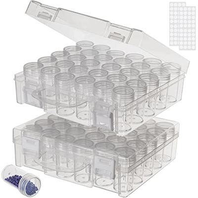 30 Pcs Small Clear Plastic Beads Storage Containers Box with Lids Mini  Clear Plastic Storage Containers Square Containers for Jewelry Beads Craft