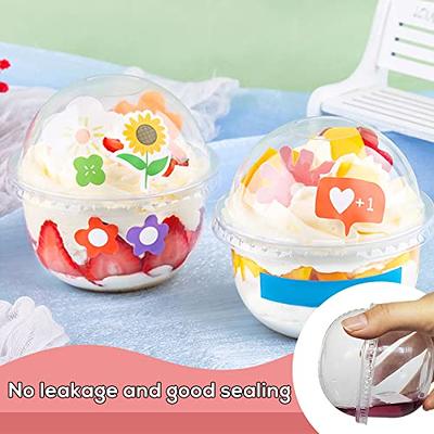 Jnnzzggu 50 Pack 9 oz Clear Plastic Dessert Cups with Dome Lids,No Hole  Disposable Snack Bowls for Pudding,Parfait,Fruits,Ice Cream,Cake - Yahoo  Shopping