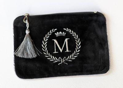 Monogram Velvet Makeup Bag