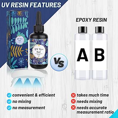 UV Resin Kit with Light Clear Crystal for Jewelry Making 500g, Hard Type UV  Epoxy Resin Kit with Light Craft Kit for Molds with UV Resin Starter Kit  DIY Craft Decoration, Casting