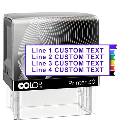 Custom Address Stamp - 20 Font options - 3 Line Self-Inking Address Stamp - Up to 3 Lines of Customized Text | Multiple Ink Color options (Small)