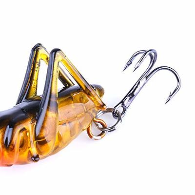 LURESMEOW 5pcs Cricket/Grasshopper Crankbait Fishing Lures,Bionic