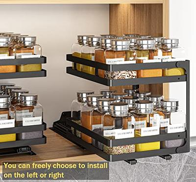 d'Avallon Pull Out Spice Rack Organizer for Cabinet - Slide Out Rack -  Sliding Spice Organizer Shelf - Seasoning Spice Organizer for Kitchen  Cabinet 