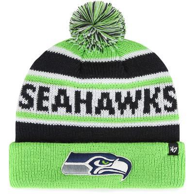 New Era Men's Seattle Seahawks Navy Cuffed Cheer Beanie