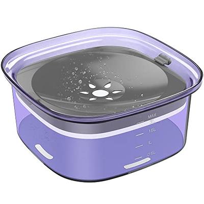 ELS Pet Dog Bowl No Spill, Pet Water Bowl No Drip Slow Water Feeder Cat Bowl , Pet Water Dispenser 35oz/1L Travel Water Bowl for Dogs, Cats