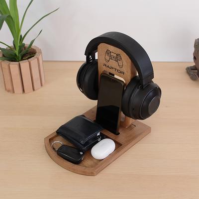 Gamer Gifts for Teenage Boy, Gamer Room Decor for Man, Best Gifts for Son,  Boyfriend, Husband, Gaming Accessories for Room, Wooden Gaming Headset