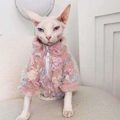 Hairless Cat Sweater Winter Thickening Warm Sphynx Cat Comfortable Soft  Clothes
